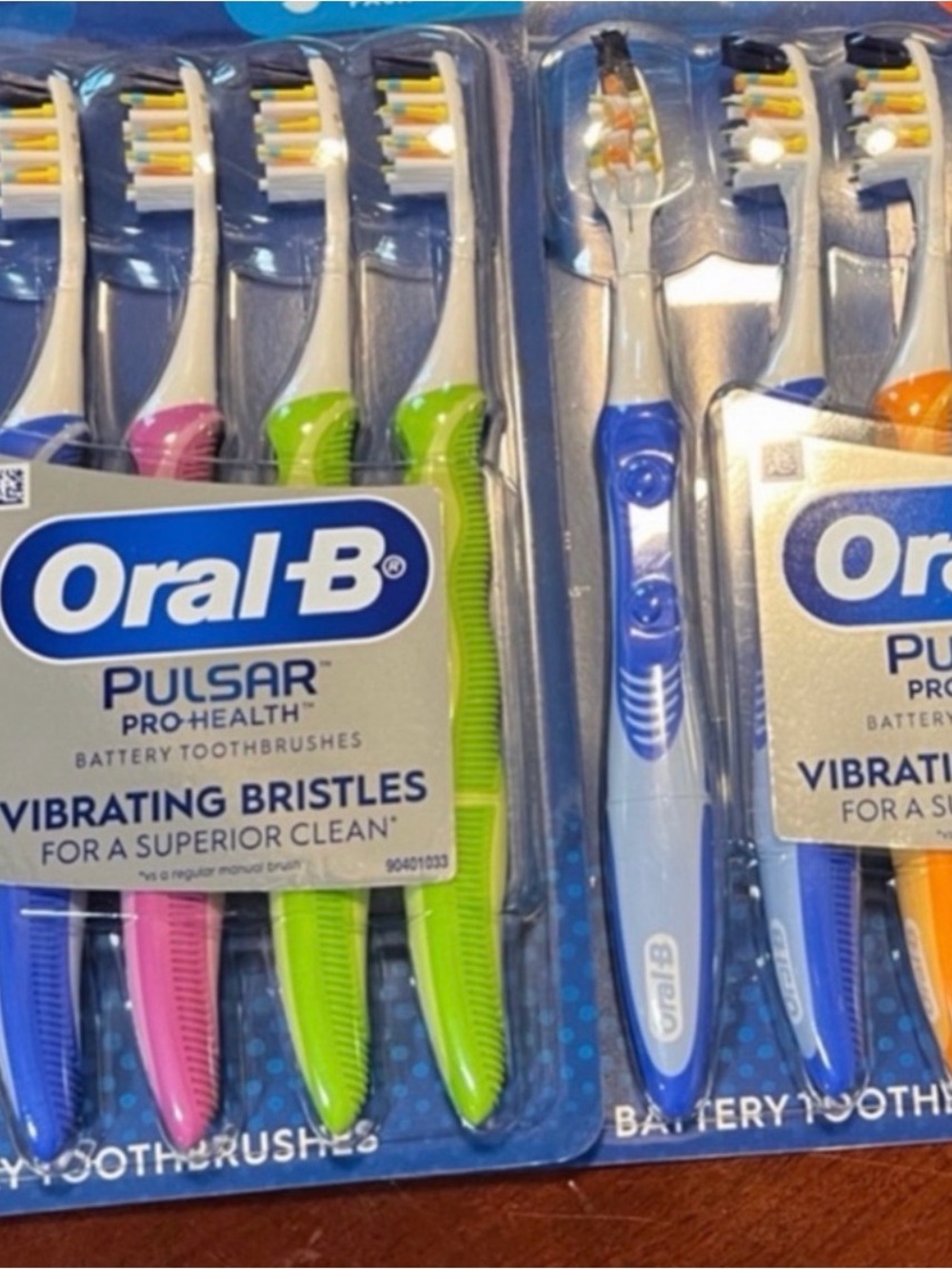 Pulsar Pro-Health Vibrating Battery Toothbrushes - Multi-Color Pack-Bundle
